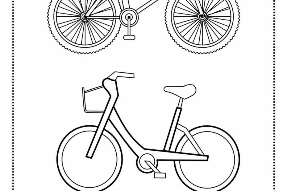 אופני הרים פשוטים לצביעה לילדים