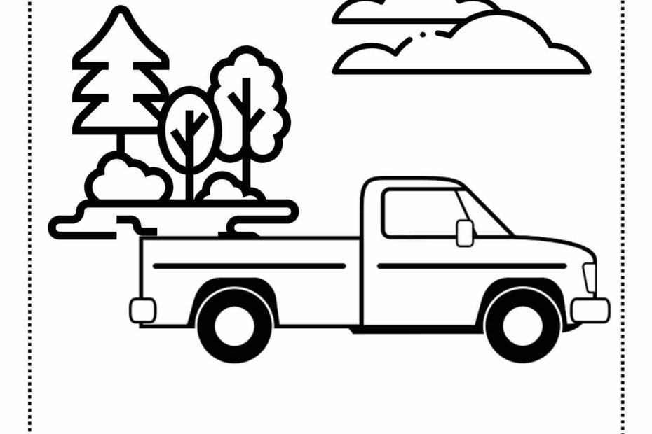 טנדר פשוט לצביעה לילדים