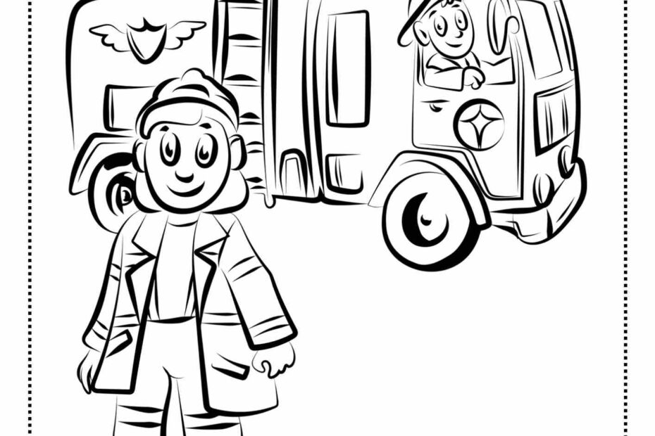 כבאית וכבאי לצביעה לילדים