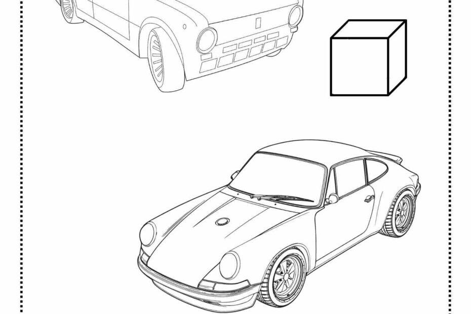 אוטו ספורט לצביעה לילדים