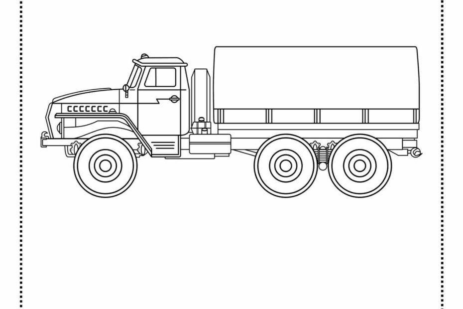 משאית צבא לצביעה לילדים