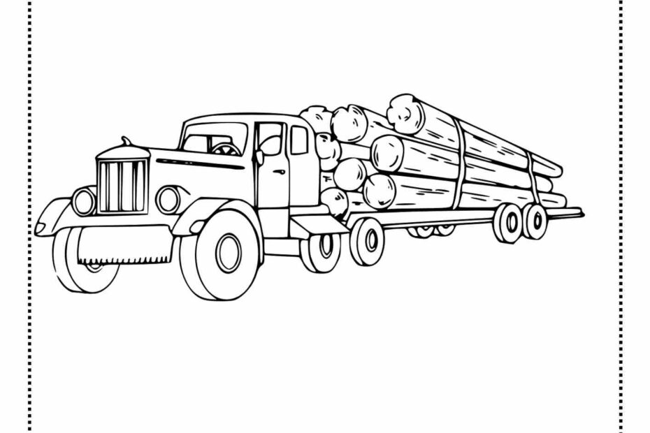 משאית עצים לצביעה