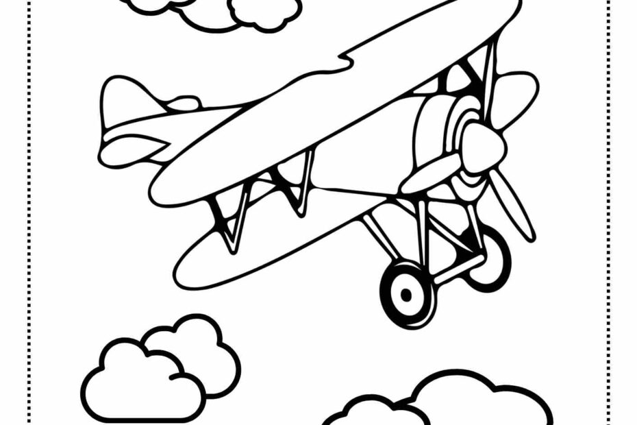 מטוס קל לצביעה לילדים