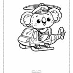 קוואלה על הליקופטר לצביעה לילדים