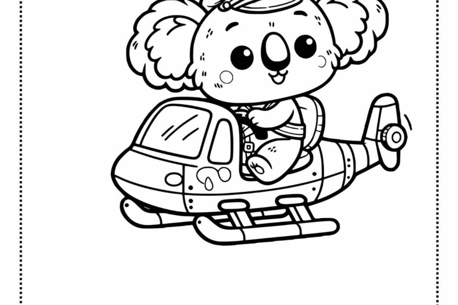 קוואלה על הליקופטר לצביעה לילדים