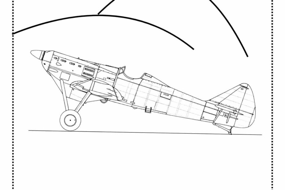 מטוס קרב ישן לצביעה לילדים