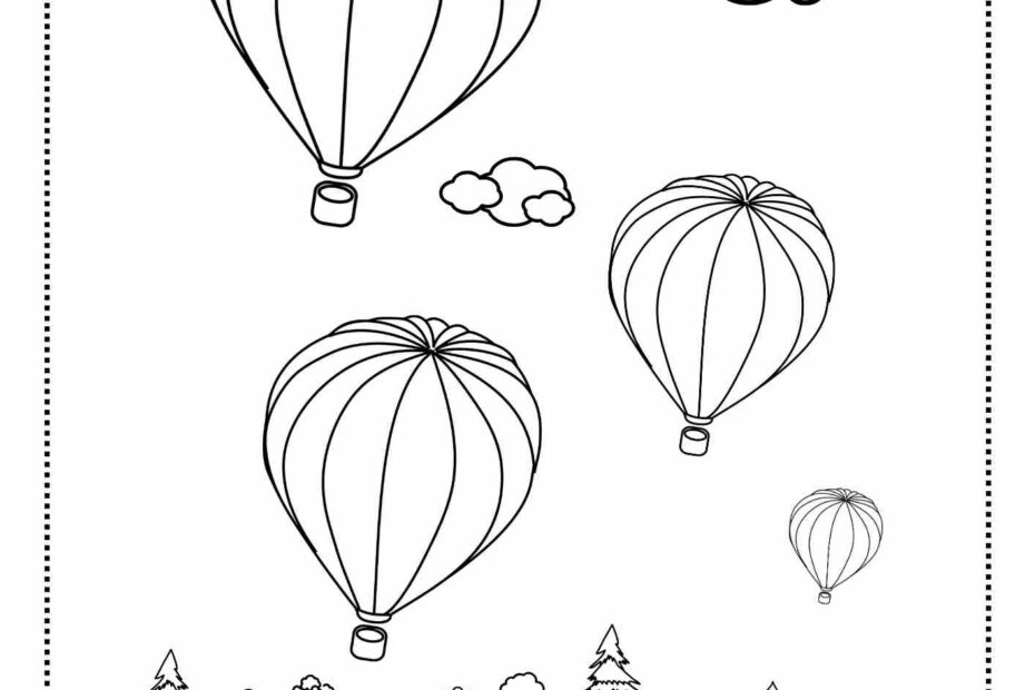 כדורים פורחים דף צביעה לילדים